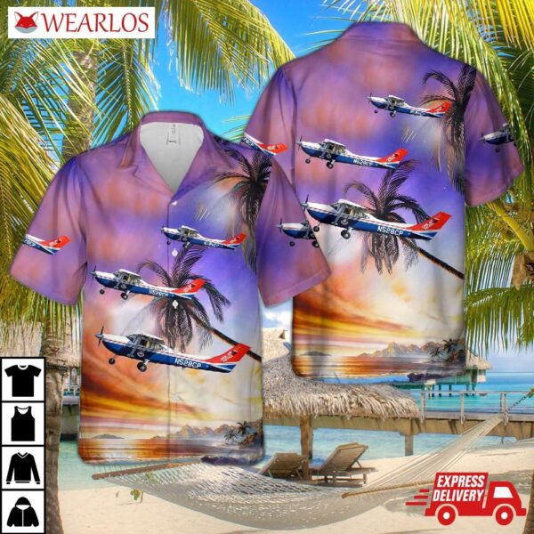 Puerto Rico Wing Civil Air Patrol Cessna 182t Sky Line/n528cp Rico"tjig/sig" Hawaiian Shirt