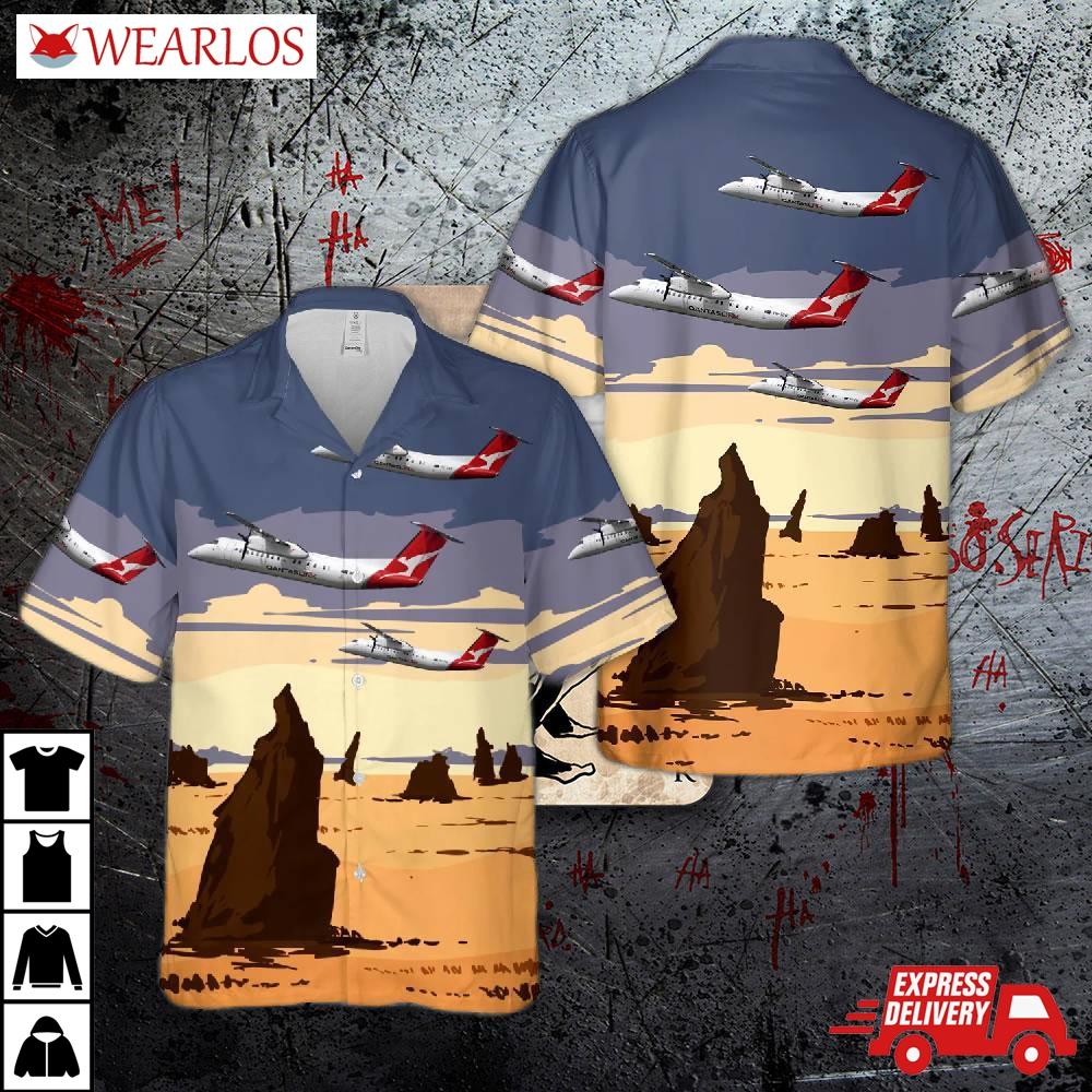 Qantaslink (eastern Australia Airlines) Bombardier Dash 8-q315 Hawaiian Shirt