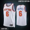 Quentin Grimes 6 New York Knicks White Jersey -23 Association Edition Swingman