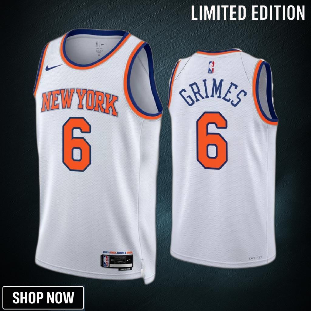 Quentin Grimes 6 New York Knicks White Jersey -23 Association Edition Swingman