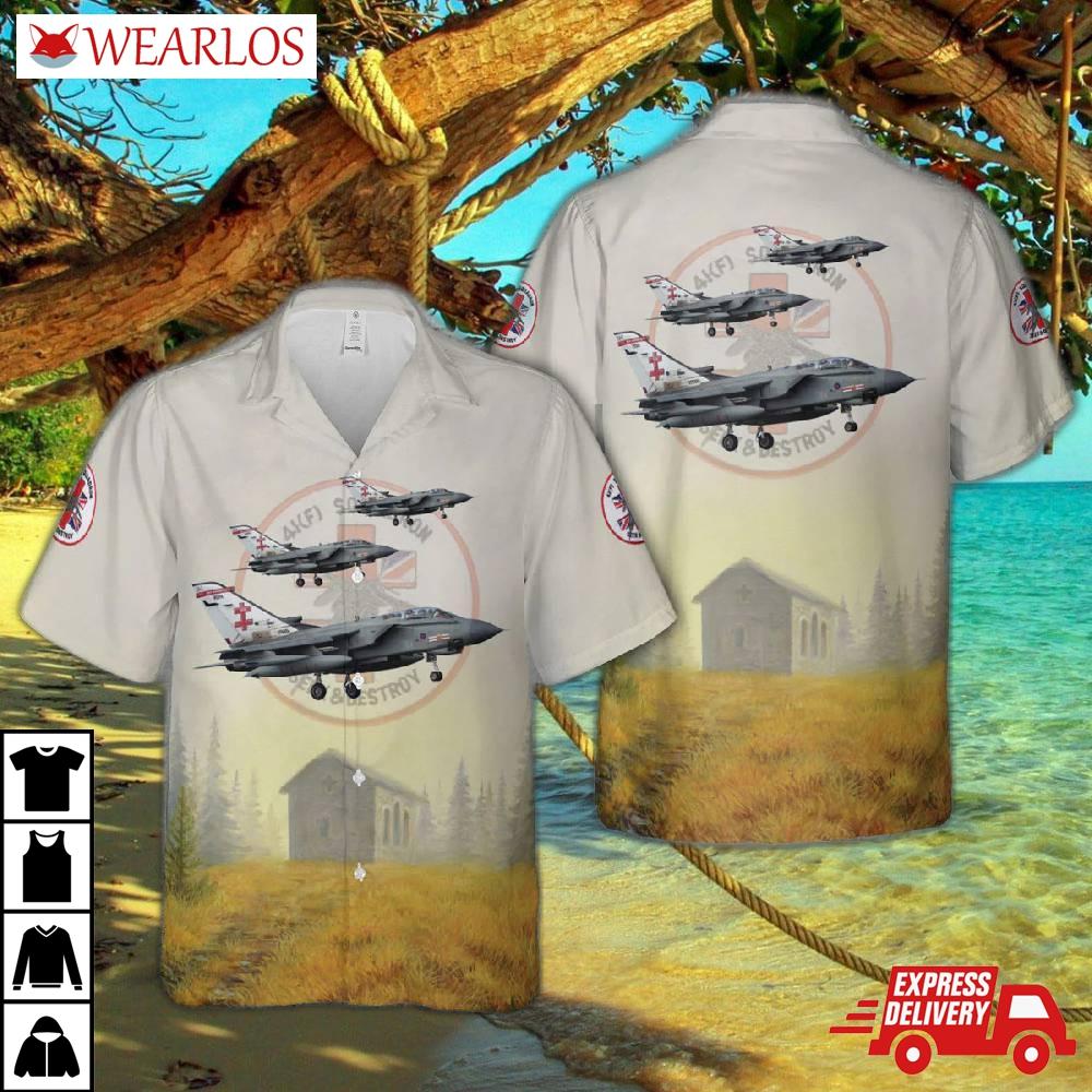 Raf 41 Squadron Royal Air Force Jaguar Seek And Destroy Hawaiian Shirt