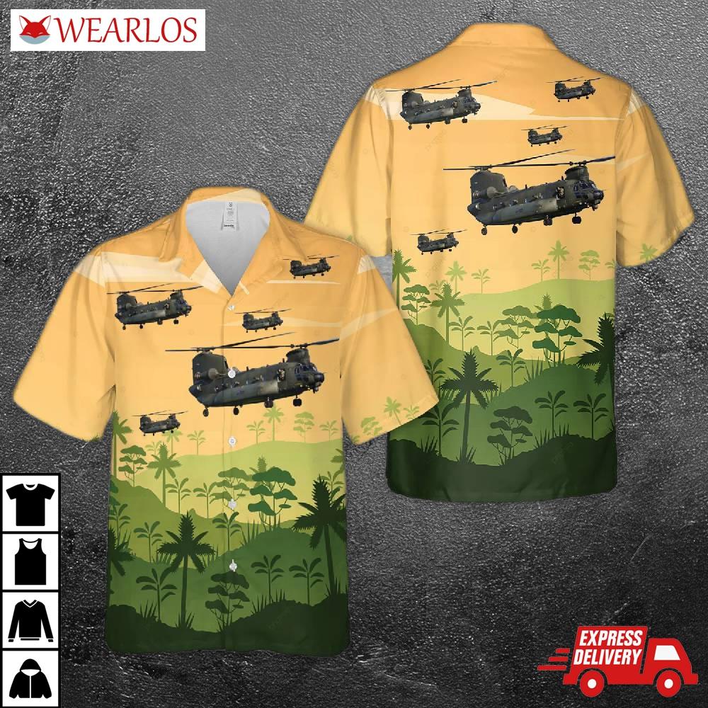Raf Boeing Chinook Hc.5 Zh897 7 Sqn Hawaiian Shirt