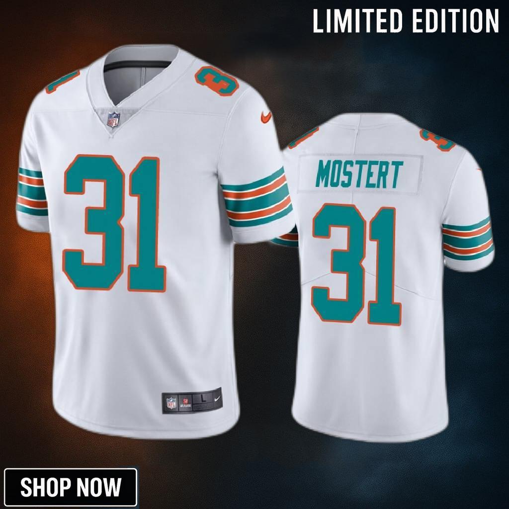 Raheem Mostert 31 Miami Dolphins White Vapor Limited Jersey