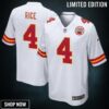 Rashee Rice 4 Kansas City Chiefs Game Jersey - Men, White