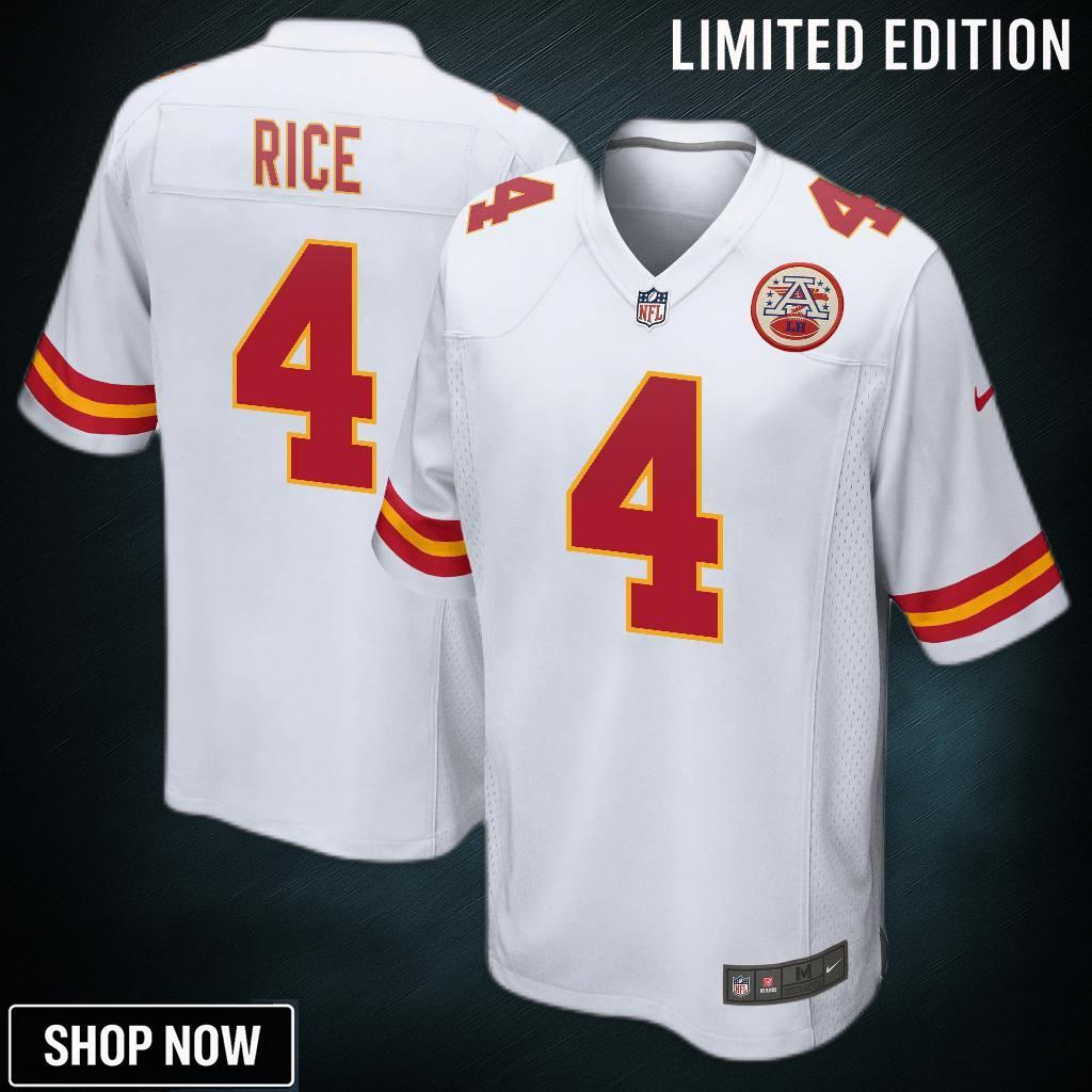 Rashee Rice 4 Kansas City Chiefs Game Jersey - Men, White