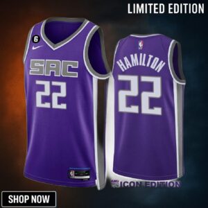 Richard Hamilton 22 Sacramento Kings Purple Icon Edition -23 Unisex Jersey Swingman