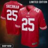 Richard Sherman 25 San Francisco 49ers Game Player Jersey - Scarlet