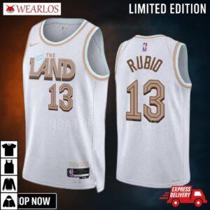 Ricky Rubio 13 -23 Cleveland Cavaliers White City Edition Jersey Swingman