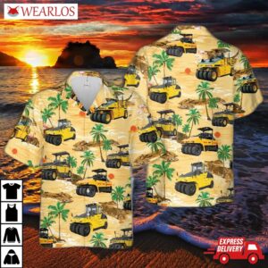 Road Construction Pneumatic Tire Roller Ptr Hawaiian Shirt