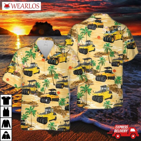 Road Construction Pneumatic Tire Roller Ptr Hawaiian Shirt