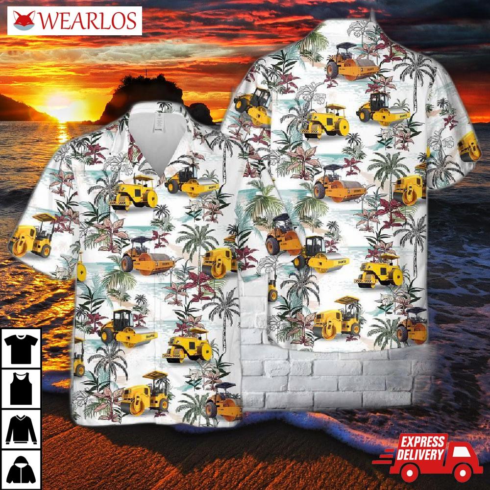 Road Roller Machine Hawaiian Shirt