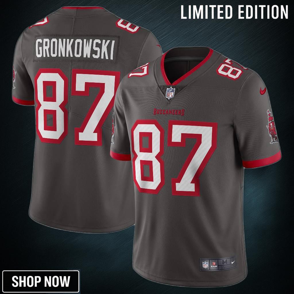Rob Gronkowski Tampa Bay Buccaneers Alternate Vapor Limited Jersey - Pewter Nfl