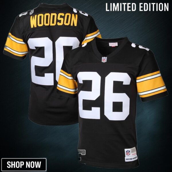 Rod Woodson Pittsburgh Steelers Mitchell & Ness Retired Player Legacy Replica Jersey - Black Nfl