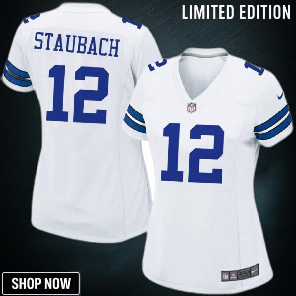 Roger Staubach Dallas Cowboys Nike Womens Retired Game Jersey - White