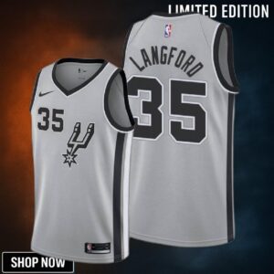 Romeo Langford 35 San Antonio Spurs Statement Edition Gray Jersey Trade - Men