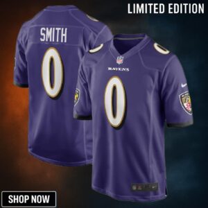 Roquan Smith 0 Baltimore Ravens Team Game Men Jersey - Purple