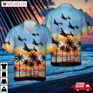 Royal Air Force Avro Shackleton Aew2 Aircraft (s/n Wr960) Of No. 8 Squadron Raf In 1982 Hawaiian Shirt