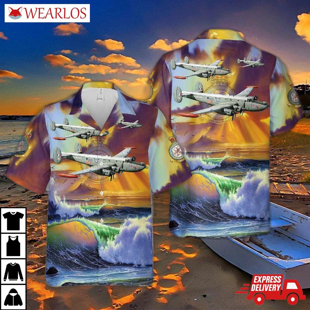 Royal Air Force Avro Shackleton Mr.3 Xf707 Of No 206 Squadron Hawaiian Shirt