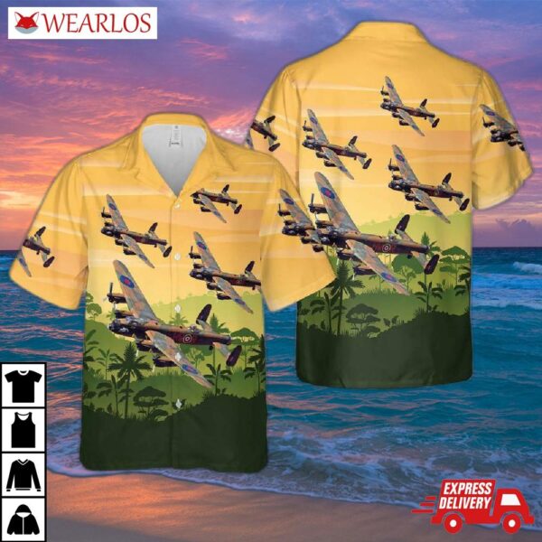 Royal Air Force "battle Of Britain Memorial Flight" Lancaster Pa474 Hawaiian Shirt
