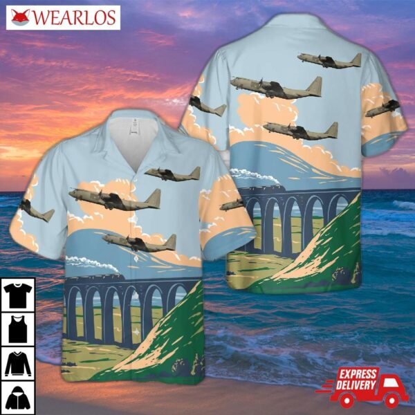 Royal Air Force Lockheed Martin C-130j-30 Hercules C4 (l-382) Hawaiian Shirt