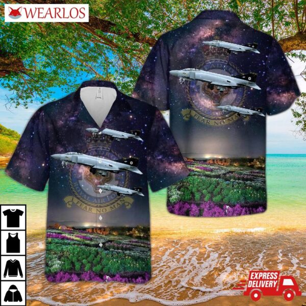 Royal Air Force Mcdonnell Douglas F-4m Phantom Fgr2 Of 74 Squadron Hawaiian Shirt