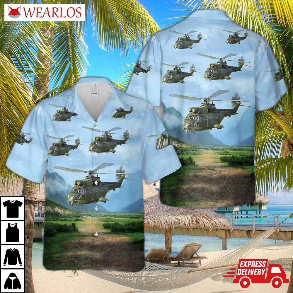 Royal Air Force Puma Helicopter Hawaiian Shirt