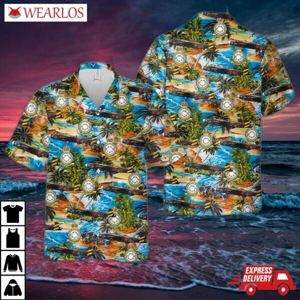 Royal Air Force Raf 158 Squadron "strength In Unity" Handley Page Halifax Mk 3D Np-g "clueless" Hawaiian Shirt