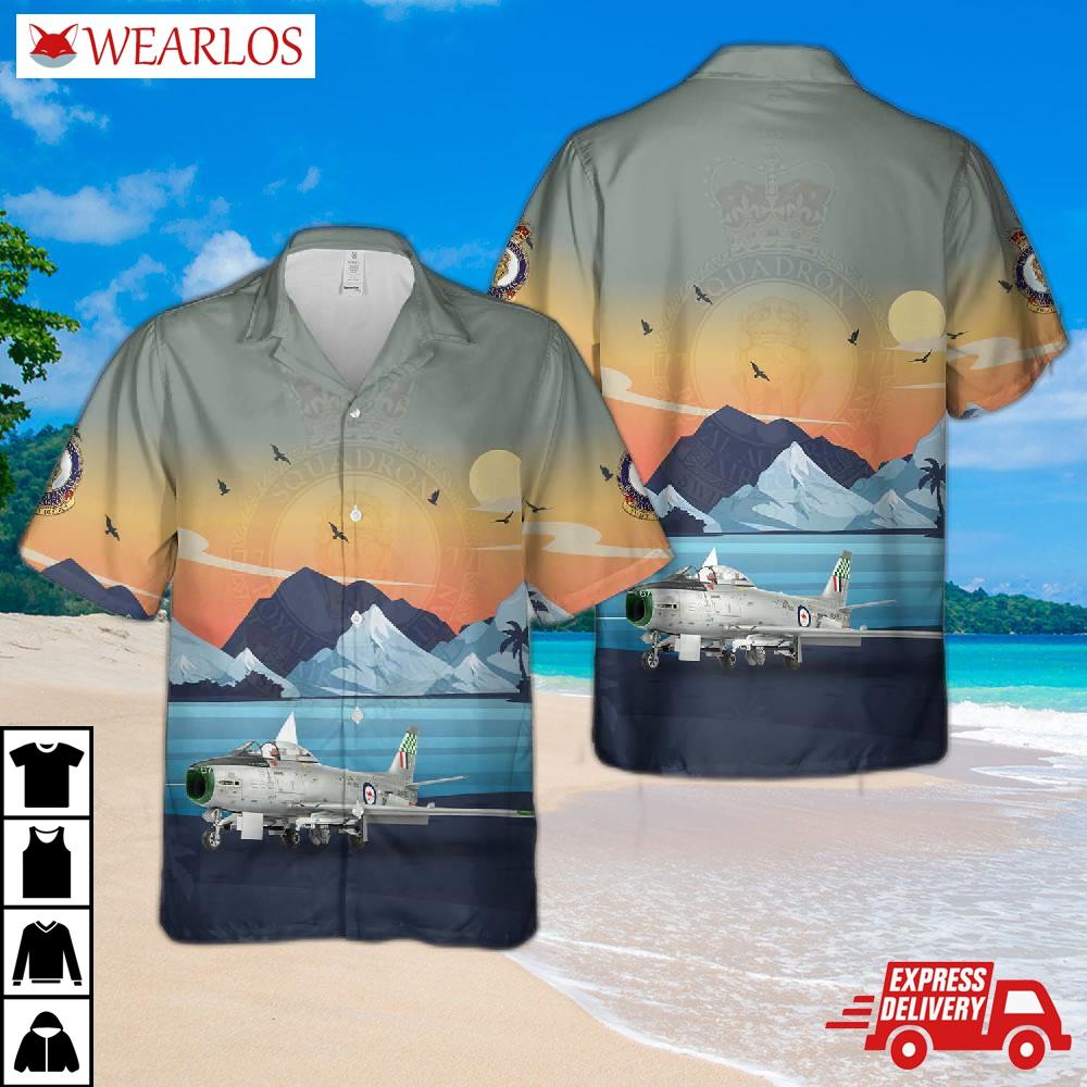 Royal Australian Air Force Cac Sabre No. 77 Squadron Raaf Hawaiian Shirt