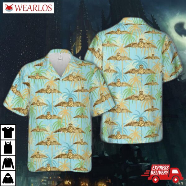 Royal Australian Air Force Combat Officer (aco) Wing Hawaiian Shirt