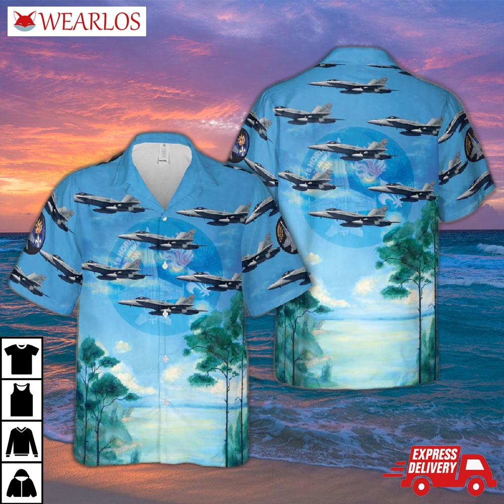 Royal Australian Air Force Fa-18 Hornet No. 3 Squadron Hawaiian Shirt