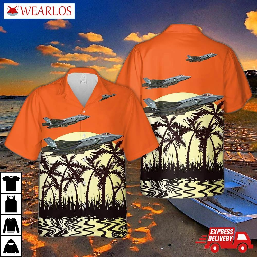 Royal Australian Air Force Lockheed Martin F-35 Lightning Ii No. 77 Squadron Raaf Hawaiian Shirt