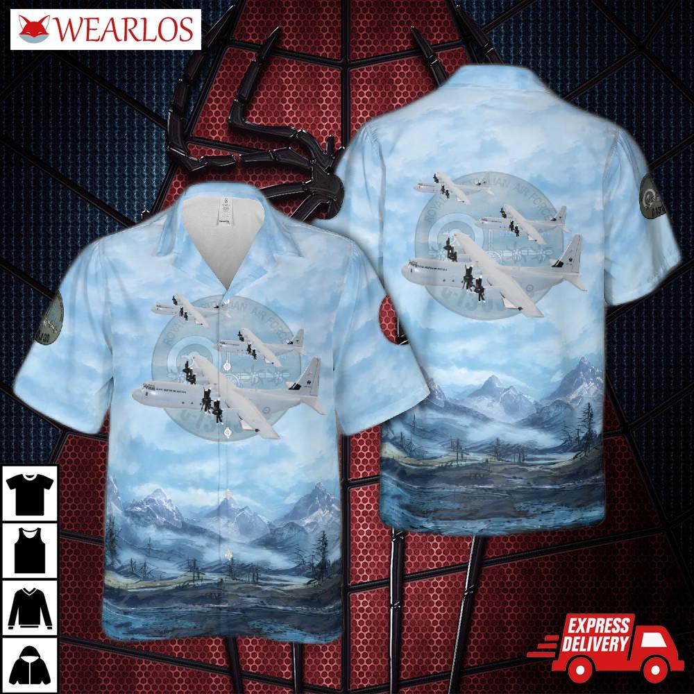 Royal Australian Air Force No. 37 Squadron Raaf Lockheed Martin C-130j-30 Hercules Hawaiian Shirt