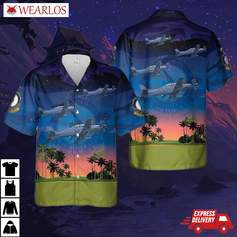 Royal Australian Air Force No. 82 Wing, 4 Squadron Raaf, Pilatus Pc-21 (a54-048) Hawaiian Shirt