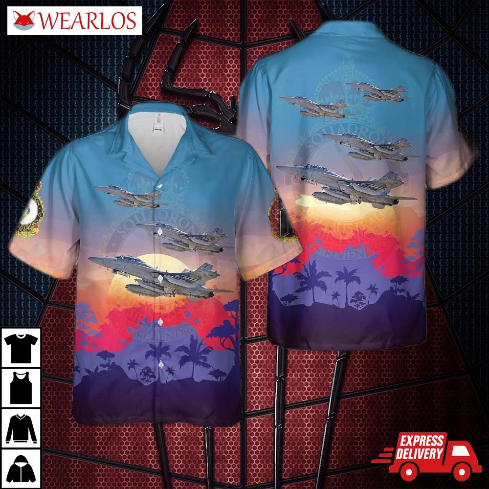 Royal Australian Air Force No. 82 Wing, 6 Squadron Raaf, Ea-18g Growler (a46-301) Hawaiian Shirt