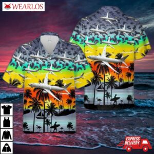 Royal Australian Air Force Raaf Boeing P-8a Poseidon (737-8fv) Hawaiian Shirt