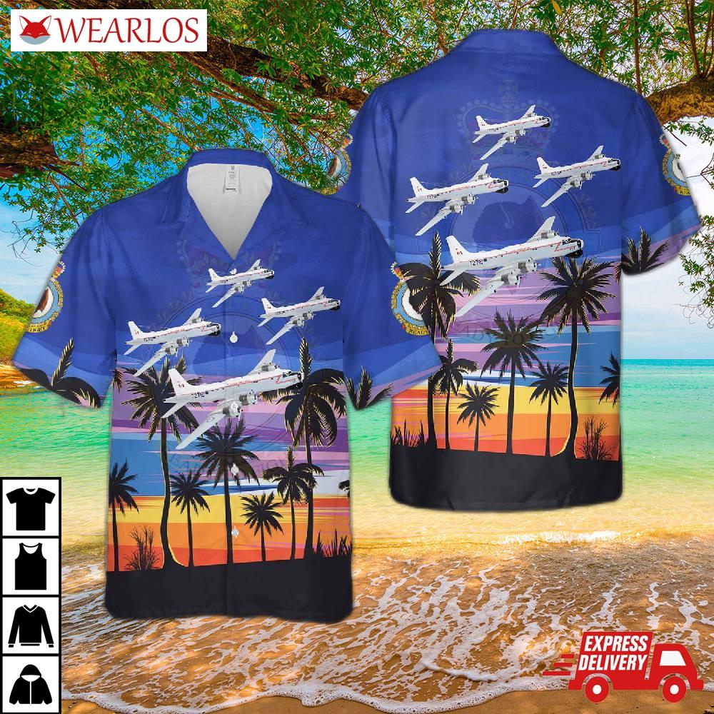 Royal Canadian Air Force 404 Long Range Patrol And Training Squadron Cp-107 Argus Hawaiian Shirt