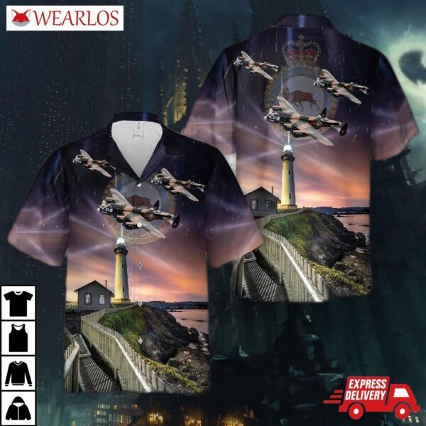 Royal Canadian Air Force 419 Tactical Fighter Training Squadron X-terminator Avro Lancaster Hawaiian Shirt