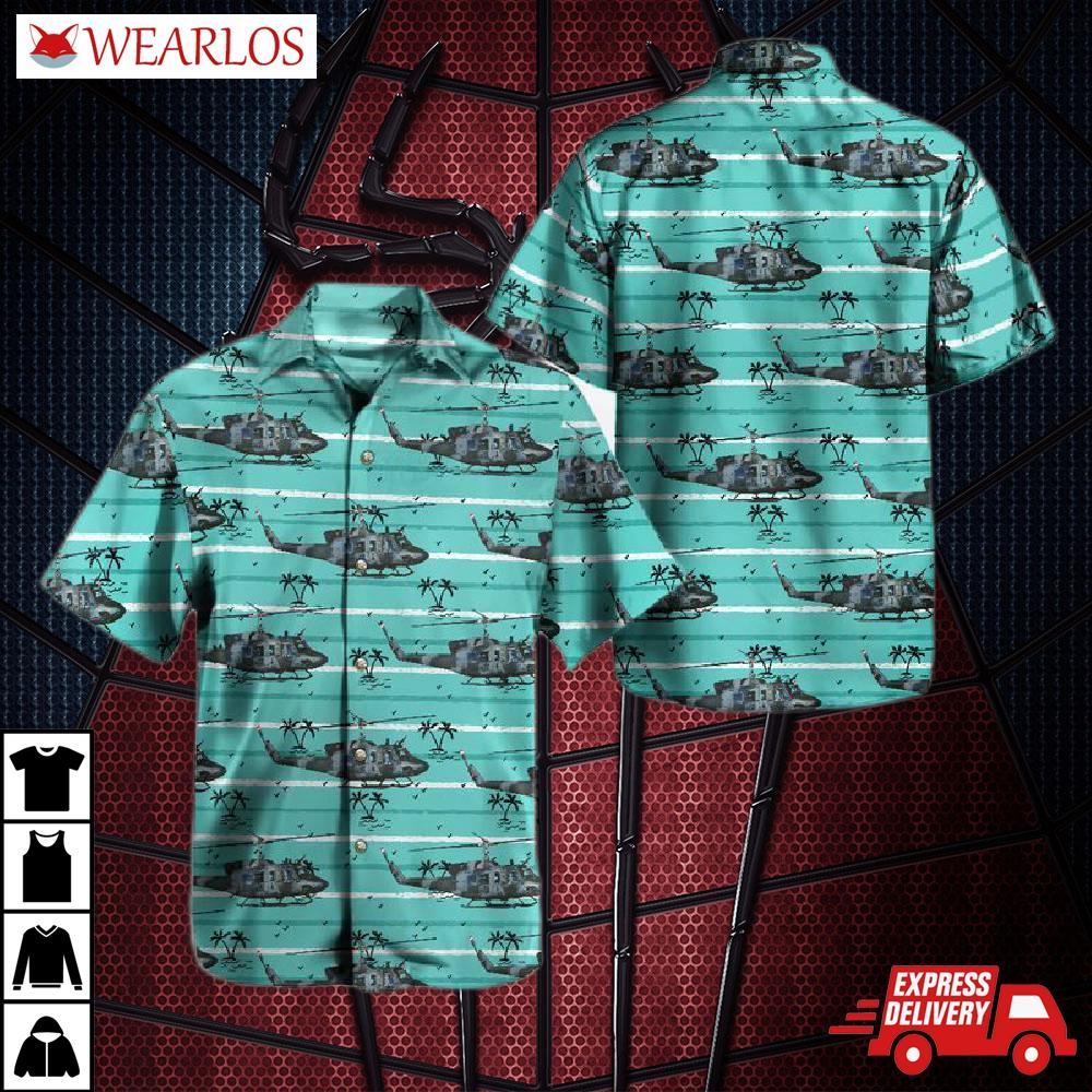 Royal Canadian Air Force Bell Ch-135 Twin Huey Hawaiian Shirt