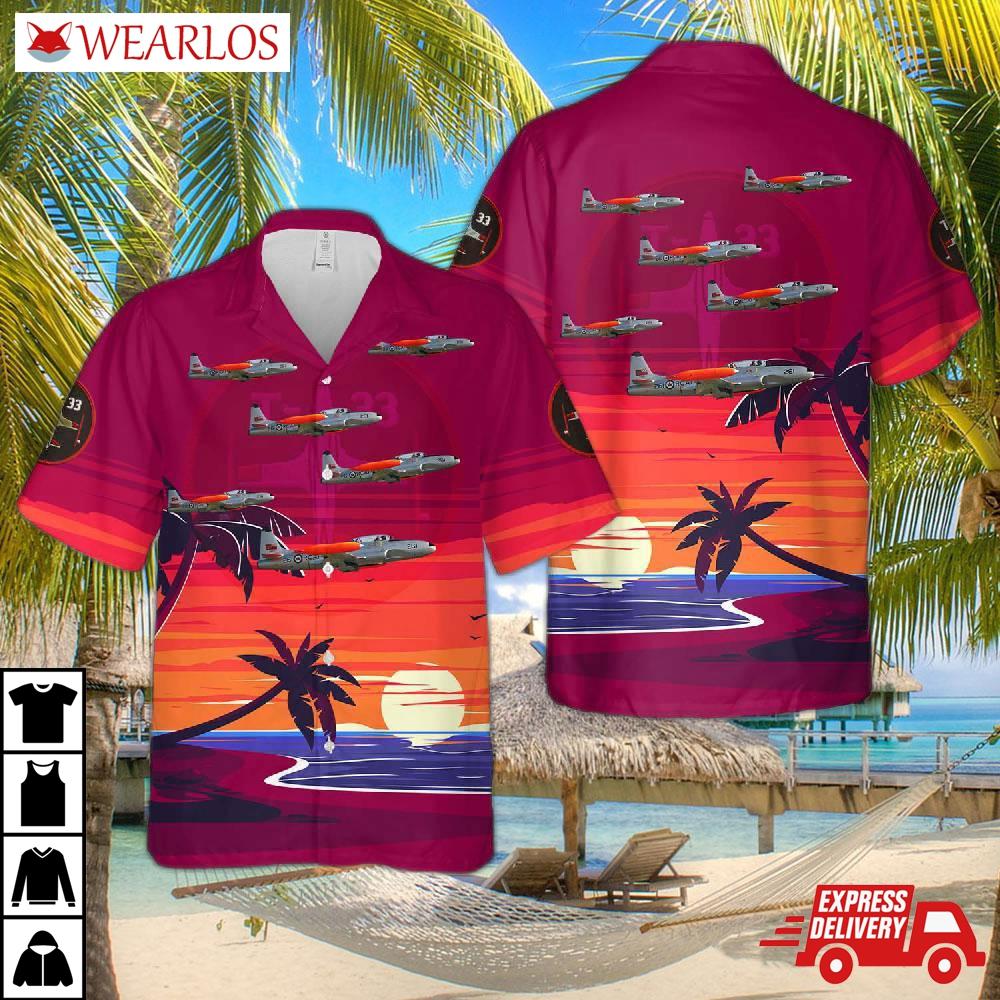 Royal Canadian Air Force Canadair Ct-133 Silver Star Hawaiian Shirt