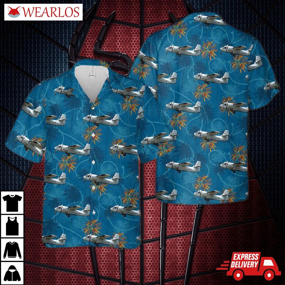 Royal Canadian Navy Cs2f-2 Tracker 1507 Hawaiian Shirt