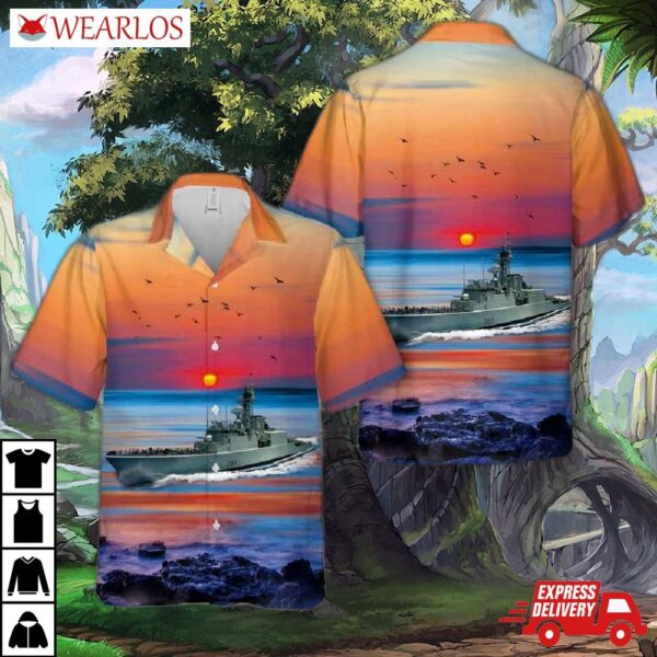 Royal Canadian Navy Hmcs Algonquin (ddg 283) Hawaiian Shirt