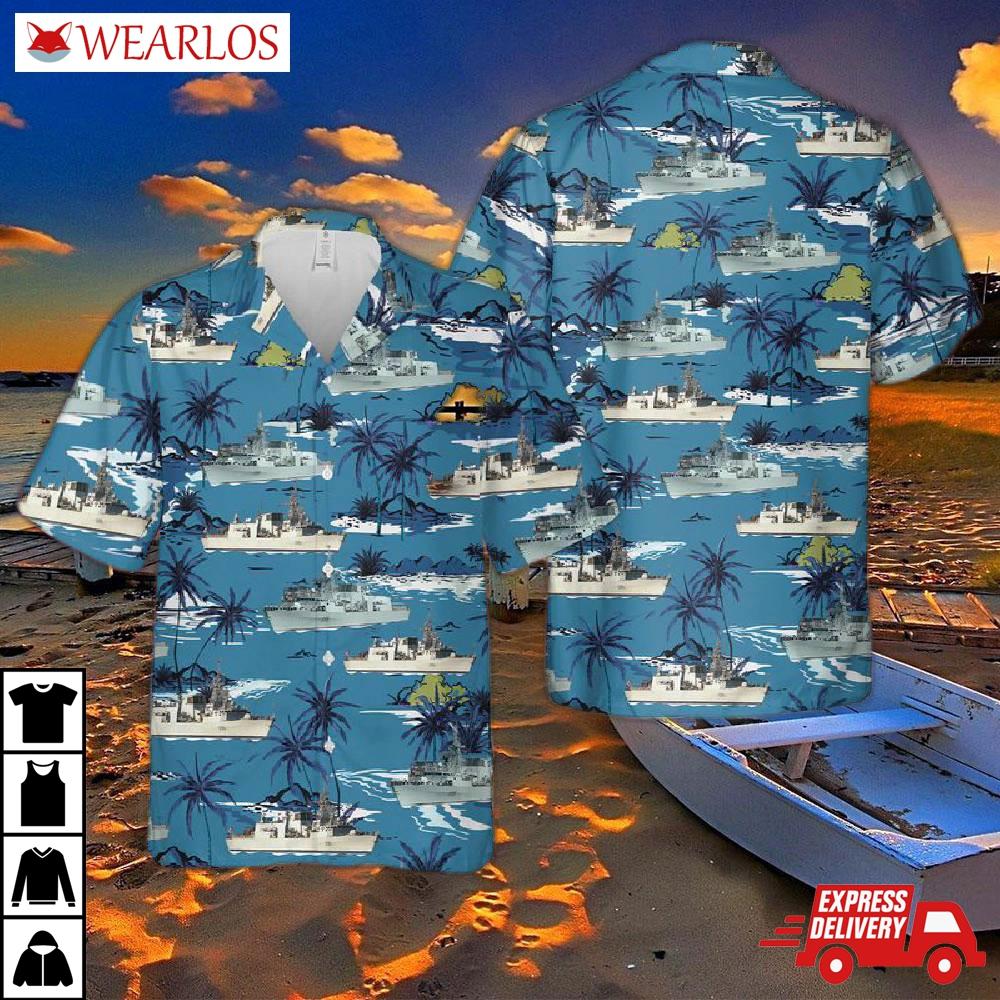 Royal Canadian Navy Hmcs Charlottetown Ffh 339 Hawaiian Shirt