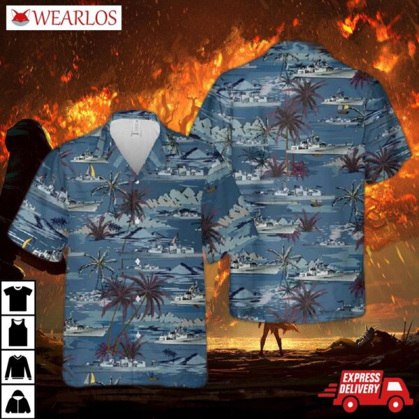 Royal Canadian Navy Hmcs Fredericton Ffh 337 Hawaiian Shirt