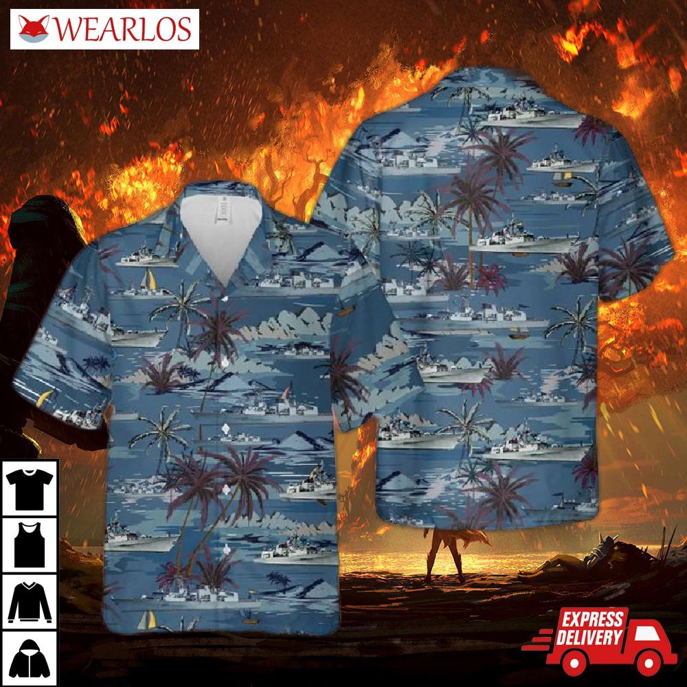 Royal Canadian Navy Hmcs Fredericton Ffh 337 Hawaiian Shirt