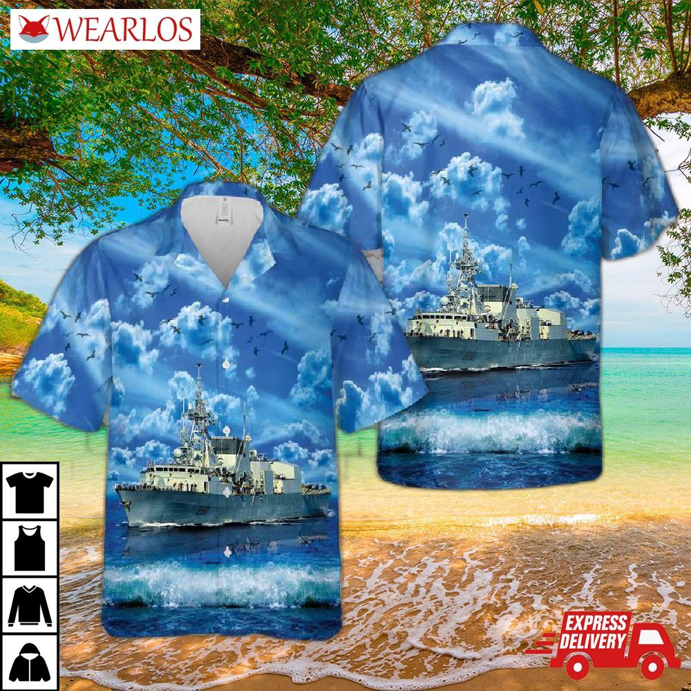 Royal Canadian Navy Hmcs Halifax (ffh 330) Hawaiian Shirt