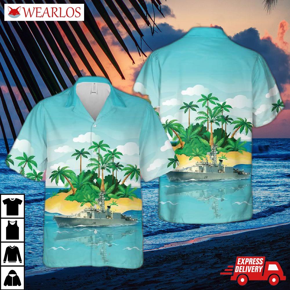 Royal Canadian Navy Hmcs Huron (ddg 281) Hawaiian Shirt
