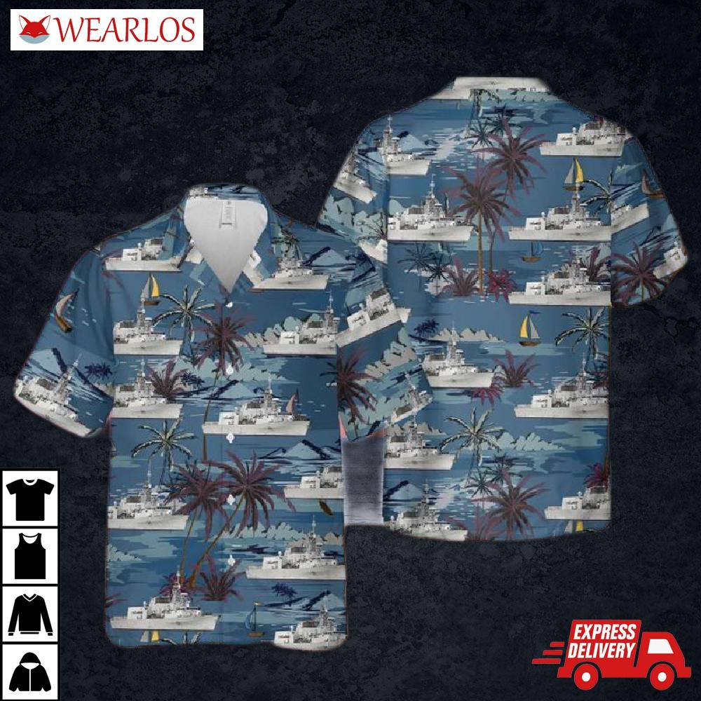 Royal Canadian Navy Hmcs Ottawa Ffh 341 Hawaiian Shirt