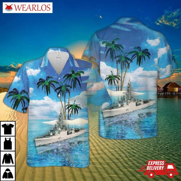 Royal Canadian Navy Hmcs Restigouche (dde 257) Hawaiian Shirt