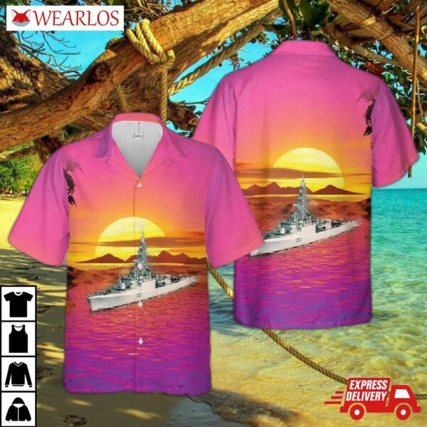 Royal Canadian Navy Hmcs Restigouche (dde 257) Hawaiian Shirt