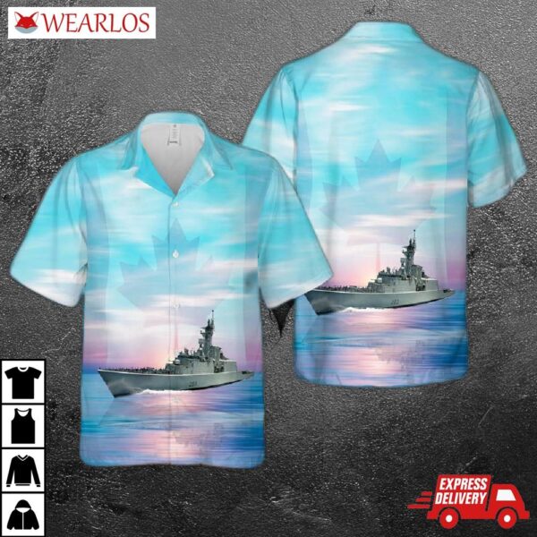 Royal Canadian Navy Rcn Hmcs Algonquin Ddg 283 Iroquois-class Guided Missile Destroyer Hawaiian Shirt